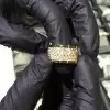 5ct Round Cut White Sapphire Eternity Band in Gold