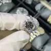 Round Cut White Sapphire Engagement Ring