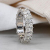 12CTW Radiant Cut White Sapphire Eternity Band