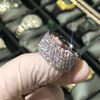 5ctw Round Cut White Sapphire Eternity Band for Men