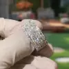 5ctw Round Cut White Sapphire Eternity Band for Men