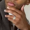 5ctw Round Cut White Sapphire Eternity Band for Men