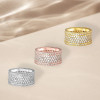 4ctw White Sapphire Three-side Eternity Ring
