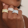 4ctw White Sapphire Three-side Eternity Ring