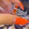 3.75ct Emerald Cut Orange Sapphire Eternity Band
