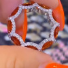 3.75ct Emerald Cut Orange Sapphire Eternity Band