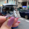 13ct Princess Cut White Sapphire Engagement Ring