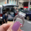 13ct Princess Cut White Sapphire Engagement Ring