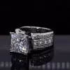 Princess Cut White Sapphire Engagement Ring
