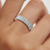 12CTW Radiant Cut White Sapphire Eternity Band