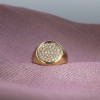 1.75ct Round Cut White Sapphire Men's Ring in Gold