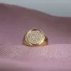 1.75ct Round Cut White Sapphire Men's Ring in Gold