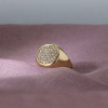1.75ct Round Cut White Sapphire Men's Ring in Gold