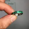  Colombian Emerald Green Wedding Band Eternity Ring