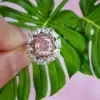 5ct Cushion Cut Pink Sapphire Engagement Ring
