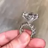 5.8ct Oval Cut White Sapphire Engagement Ring