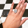 5ct Oval Cut White Sapphire Under Halo Engagement Ring