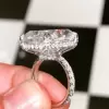 5ct Cushion Cut White Sapphire Classic Engagement Ring