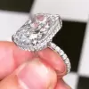 5ct Cushion Cut White Sapphire Classic Engagement Ring