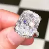 5ct Cushion Cut White Sapphire Classic Engagement Ring