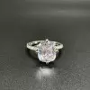 3.5ct Cushion Cut White Sapphire Engagement Ring