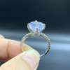 3.5ct Cushion Cut White Sapphire Engagement Ring