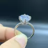 3.5ct Cushion Cut White Sapphire Engagement Ring