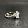 3.5ct Cushion Cut White Sapphire Engagement Ring