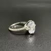 3.5ct Cushion Cut White Sapphire Engagement Ring