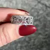 Women Fashion Princess Cut Eternity Ring