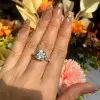 3ct Cushion Cut White Sapphire Engagement Ring
