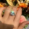 3ct Cushion Cut White Sapphire Engagement Ring