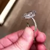 Oval Cut White Sapphire Engagement Ring