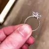 Oval Cut White Sapphire Engagement Ring