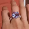 5.6ct Heart Cut White Sapphire Engagement Ring