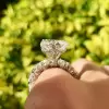 5.6ct Heart Cut White Sapphire Engagement Ring