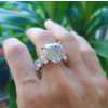 5.6ct Heart Cut White Sapphire Engagement Ring