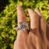 5.6ct Heart Cut White Sapphire Engagement Ring