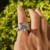 5.6ct Heart Cut White Sapphire Engagement Ring