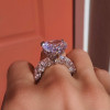 5.6ct Heart Cut White Sapphire Engagement Ring