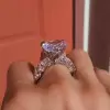 5.6ct Heart Cut White Sapphire Engagement Ring