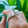5.6ct Heart Cut White Sapphire Engagement Ring