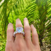 5.6ct Heart Cut White Sapphire Engagement Ring