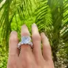 5.6ct Heart Cut White Sapphire Engagement Ring