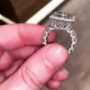4.5ct Radiant Cut White Sapphire Engagement Ring