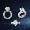 9ct Pear Cut White Sapphire Engagement Ring