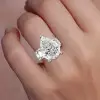 9ct Pear Cut White Sapphire Engagement Ring