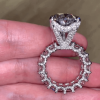 5ct Pear Cut White Sapphire Engagement Ring