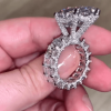 5ct Pear Cut White Sapphire Engagement Ring