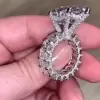 5ct Pear Cut White Sapphire Engagement Ring